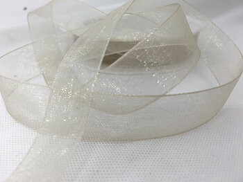 Band Organza 15mm Sand 50M