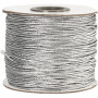 Elastiskt snöre, tjocklek 1 mm, 10 m, Silver