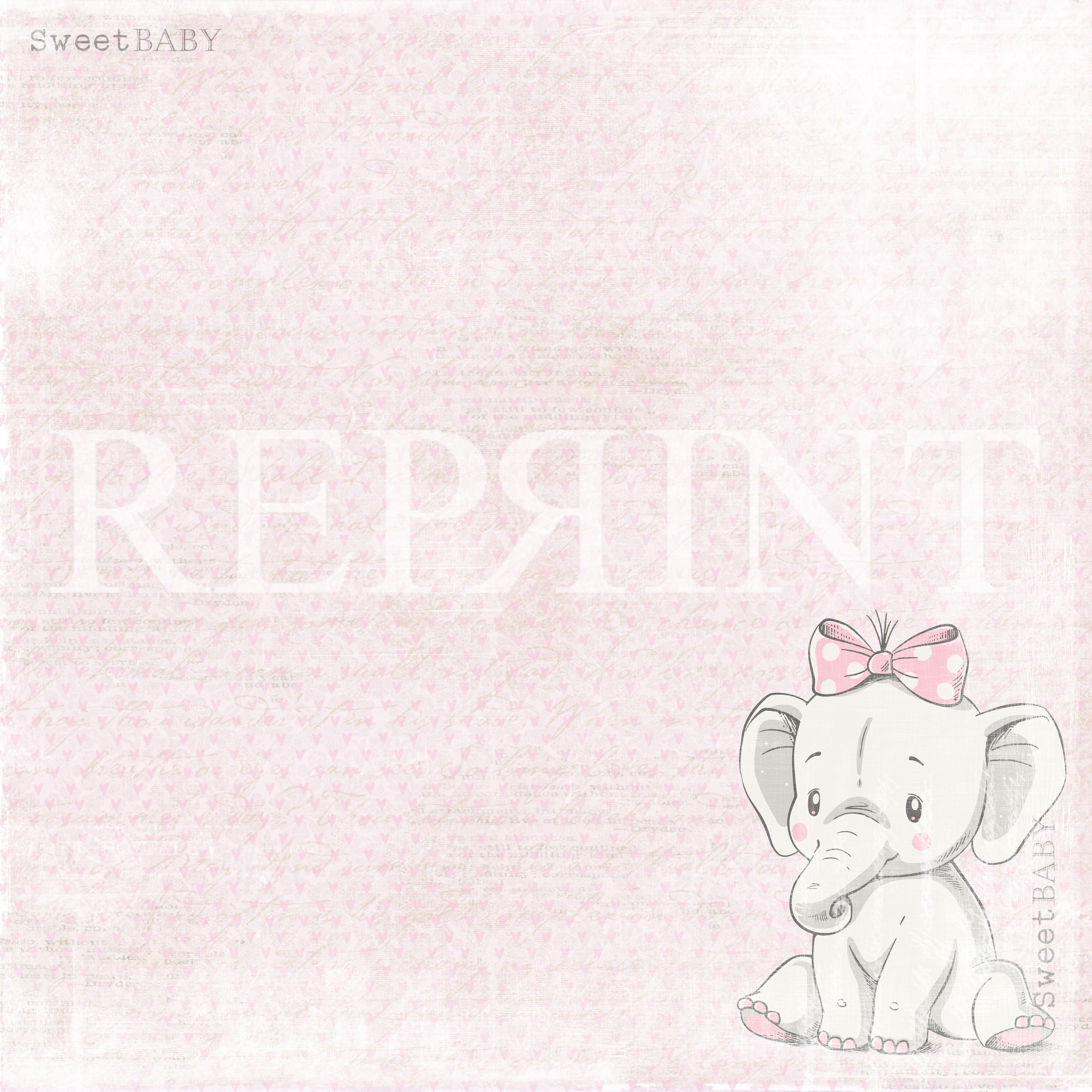 Sweet Baby Pink Elephant