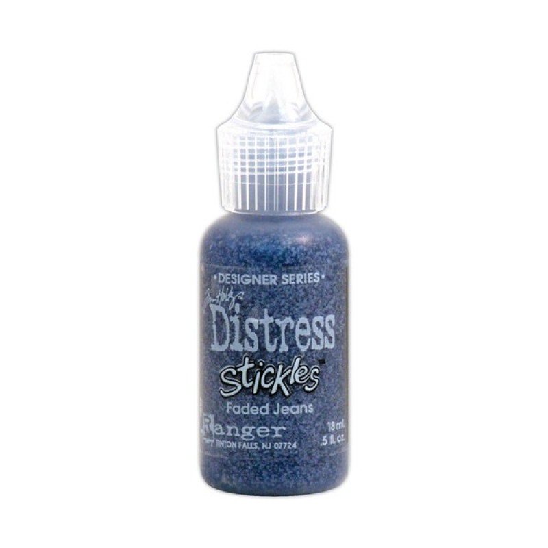 Distress Stickles Faded Jeans