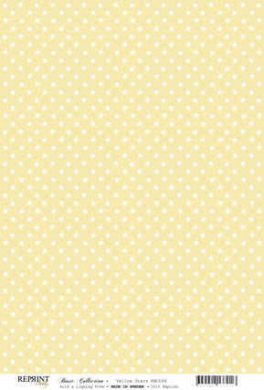 Basic Collection A4  Gula Stjärnor 10 ark
