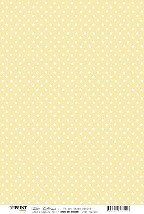 Basic Collection A4  Gula Stjärnor 10 ark
