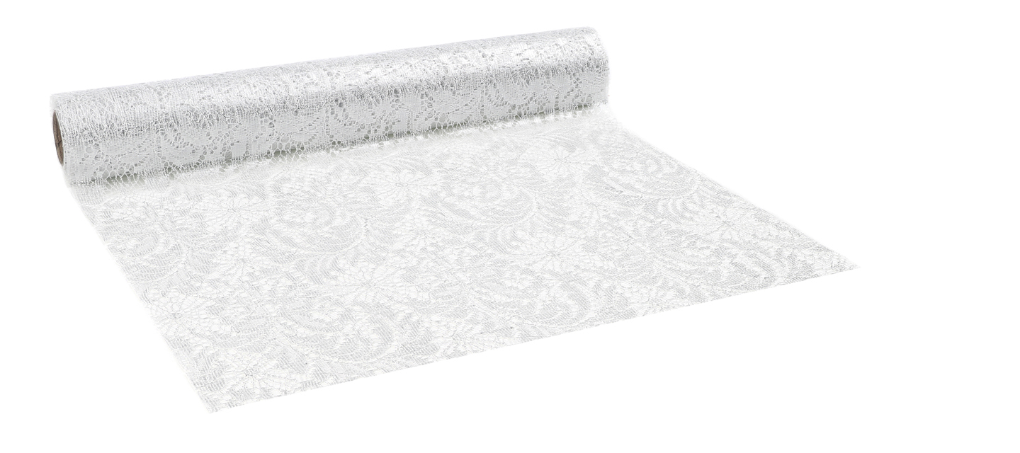 Bordslöpare Florence deluxe   Silver  5 M x 28 cm 
