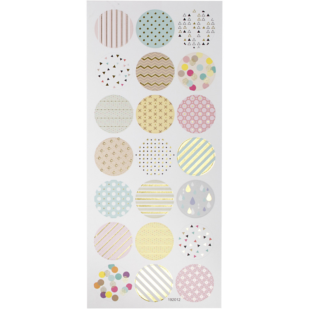 Stickers pastell, 1ark