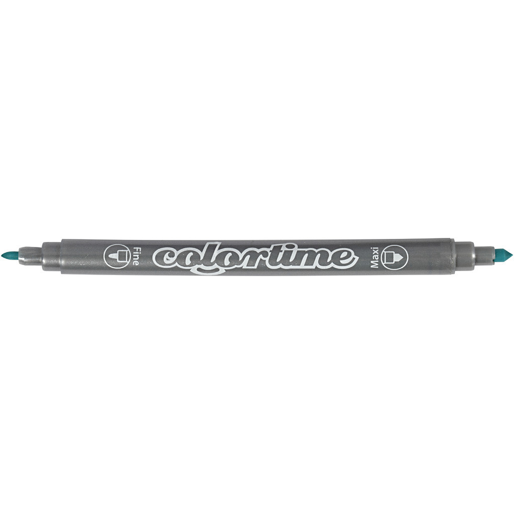 Colortime dubbeltusch, spets: 2,3+3,6 mm, pastellfärger, 6st. - 2
