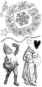Clearstamps Tomtar och krans