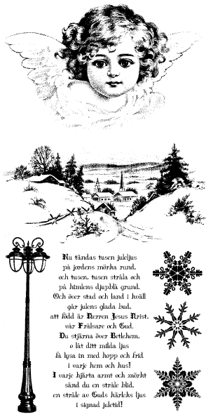 Clearstamps Nu tändas tusen juleljus