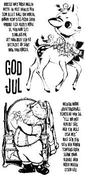 Clearstamps Rudolf med röda mulen
