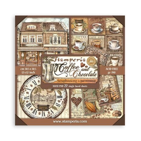 Coffee and Chocolate Maxi 12x12 Inch Paper Pack (Single Face)