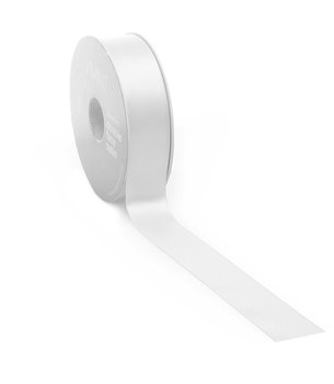Satinband vit  25m Bredd 25mm