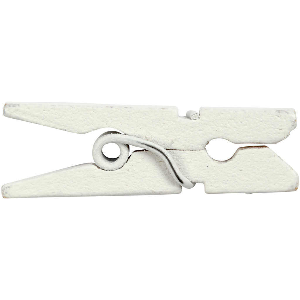 Mini klädnypor Vit - 2