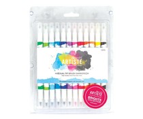 Dual Tip Brush Markers - Brights - 12st