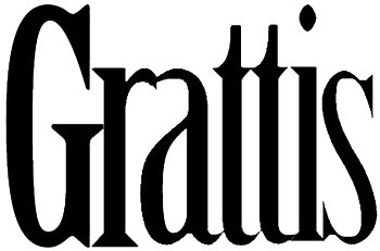 Dies  Reprint - Grattis - 62x29 mm 