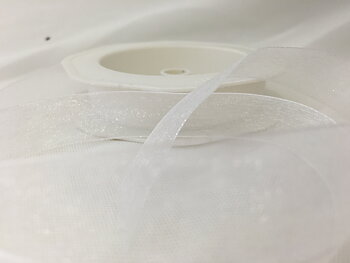 Band Organza Vit 15mm x50M 