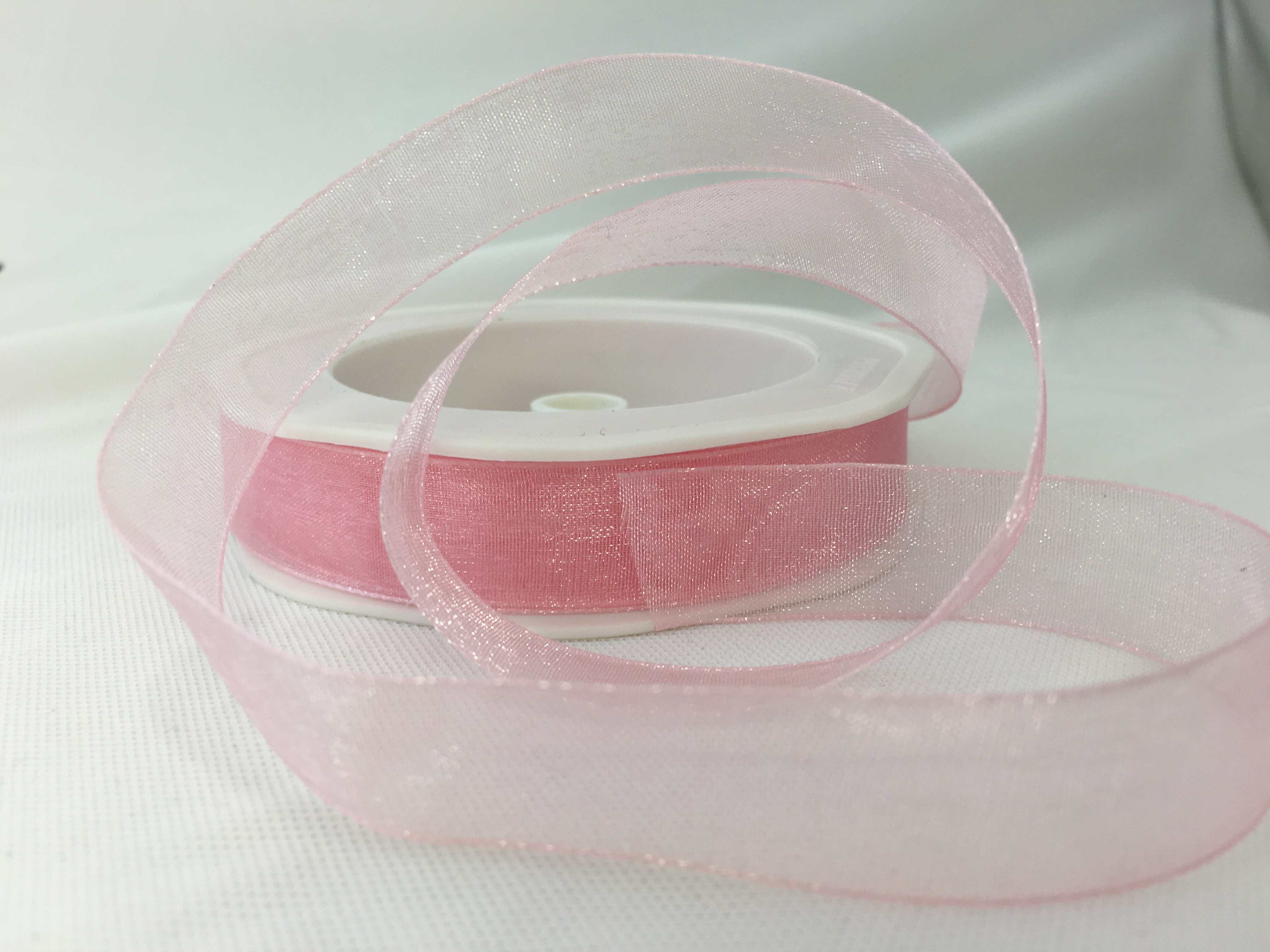 Organza Ljusrosa 15mm 20M