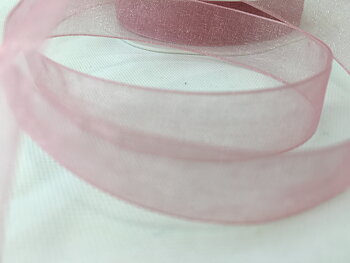 Band  Organza 15mm Rose 50m
