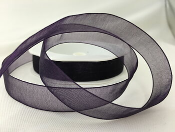 Band Organza15mm  lila 20M