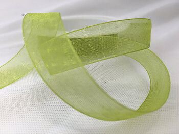 Band Organza 15mm Lime 50M