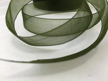Band Organza 15mm MossGrön 50M
