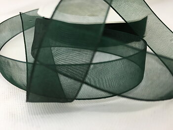 Band Organza 15mm MörkGrön 20M