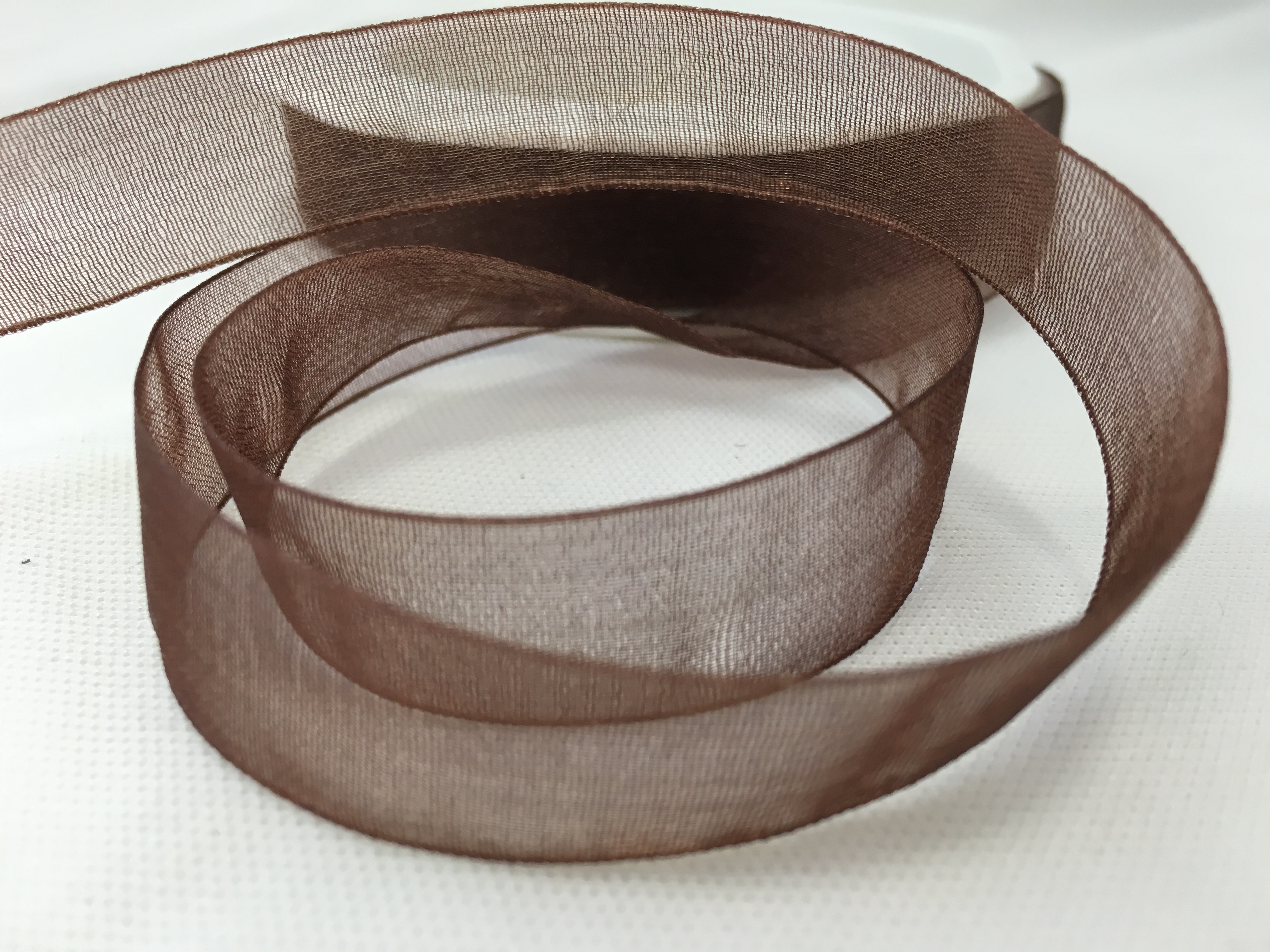 Band Organza 15mm Brun 50M