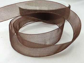 Band Organza 15mm Brun 50M