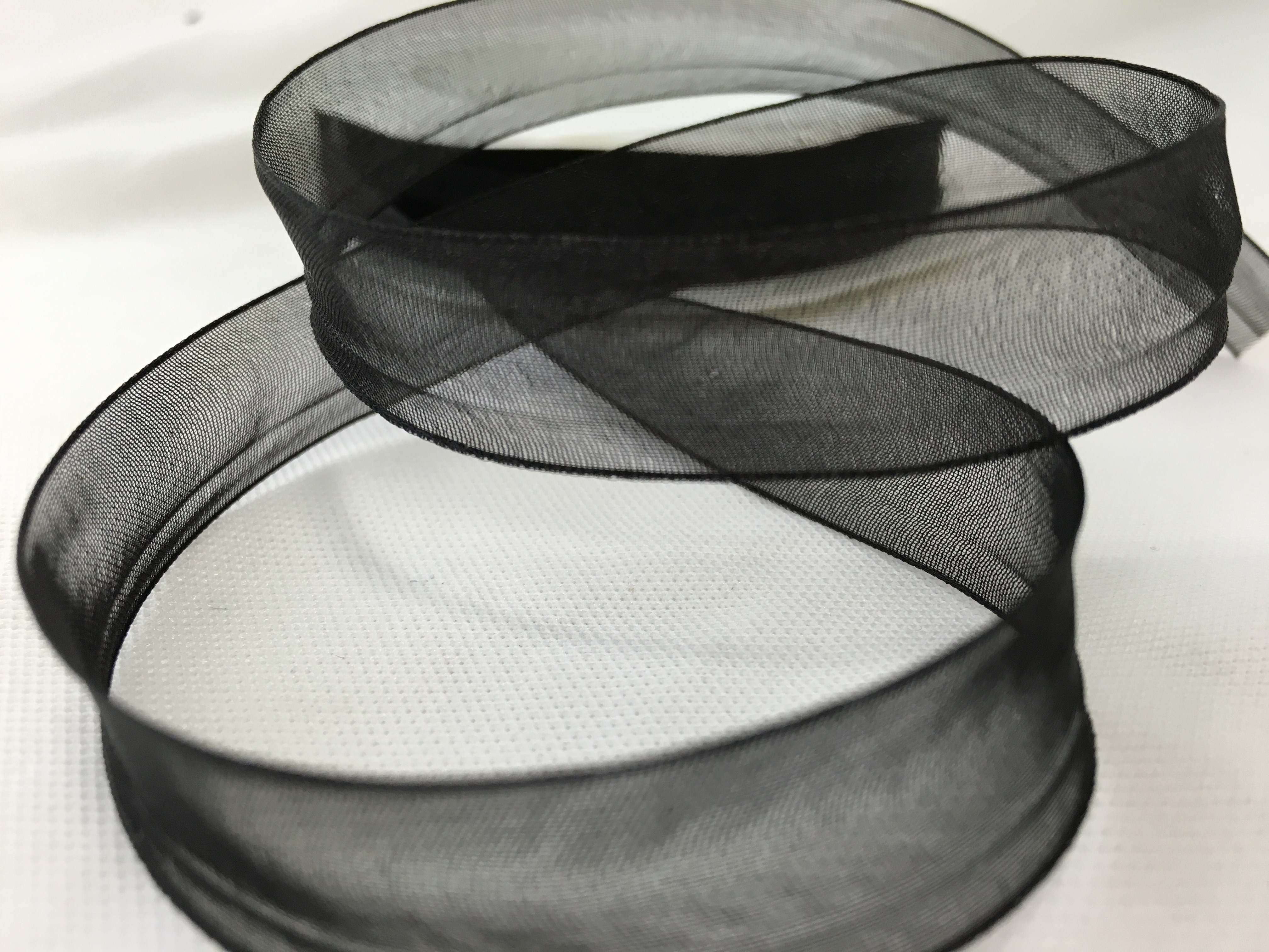 Band Organza 15mm Svart 50M