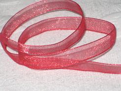 Band Organza Julröd 3M