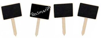 Chalkboardskylt på pinne 4 -pack