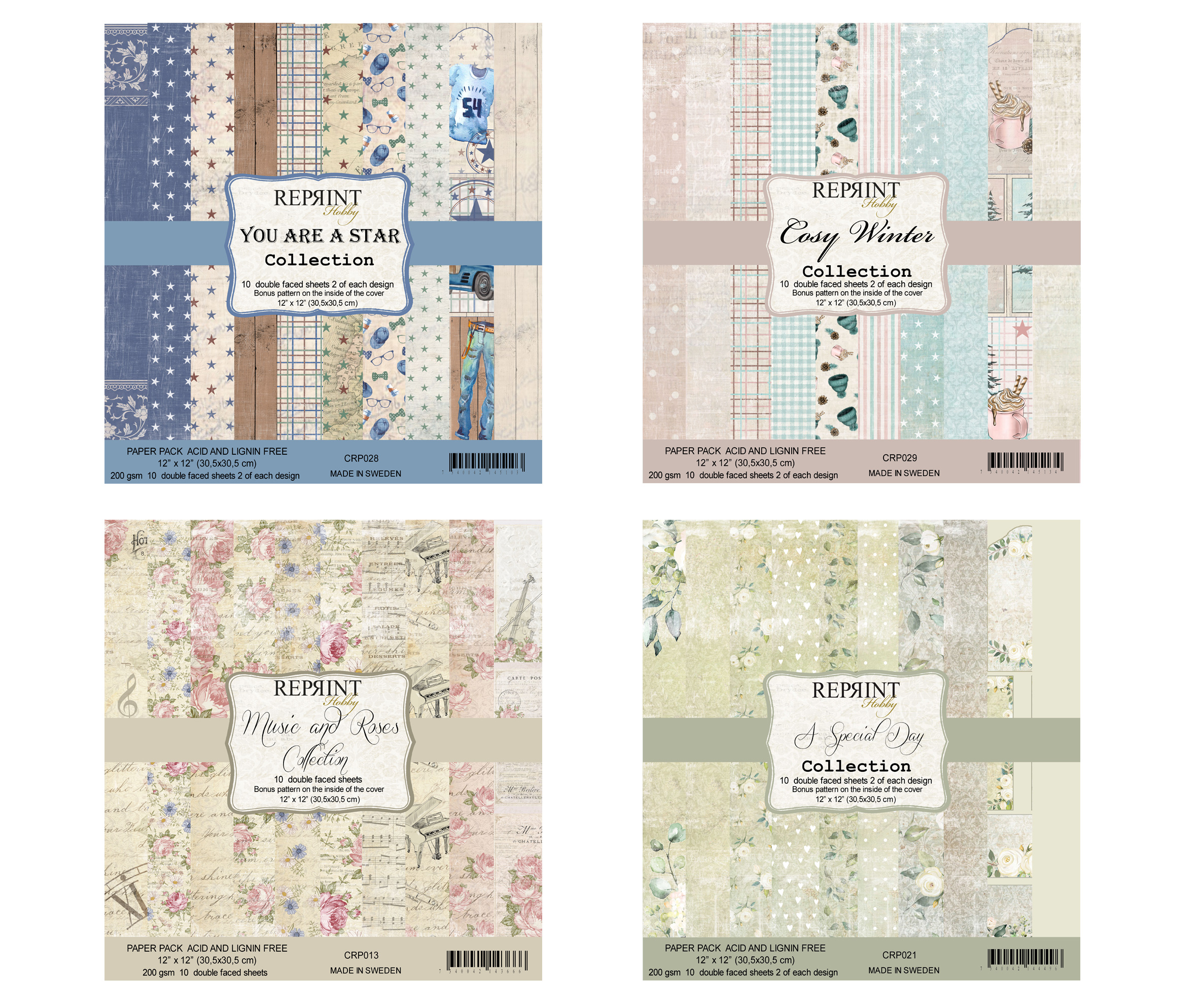 Pappers block 8x8 från Reprint