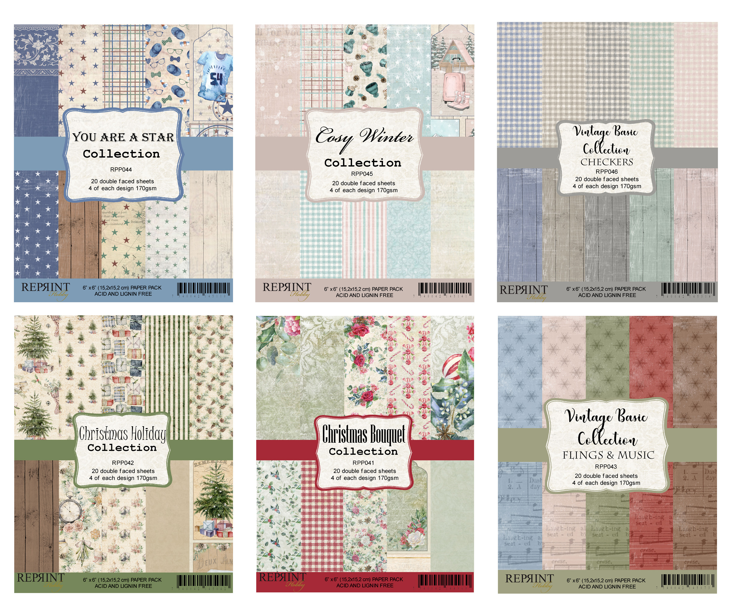 Pappers block 6x6 från Reprint