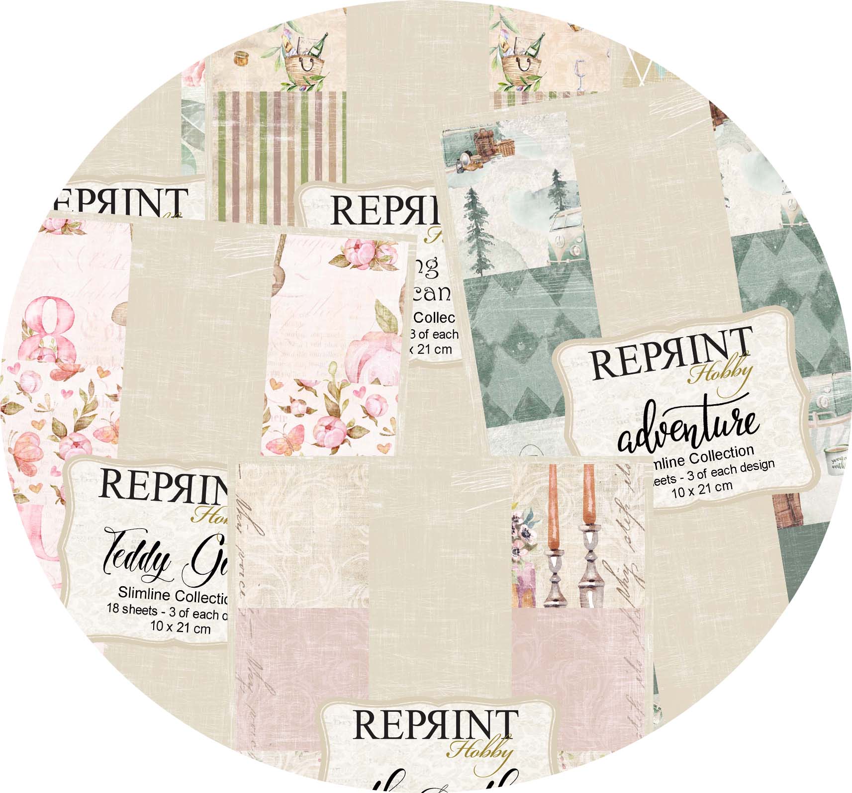 Pappersblock Slimline Reprint