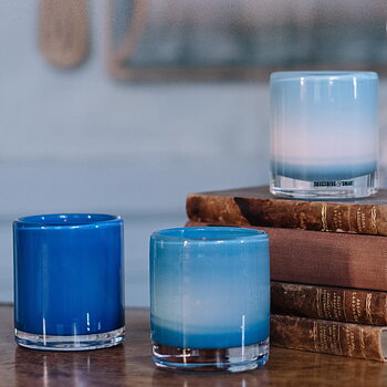 HURRICANE LAMP CANDY BLUE NOTE