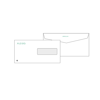 E65 right windowed Envelope, 100-pack