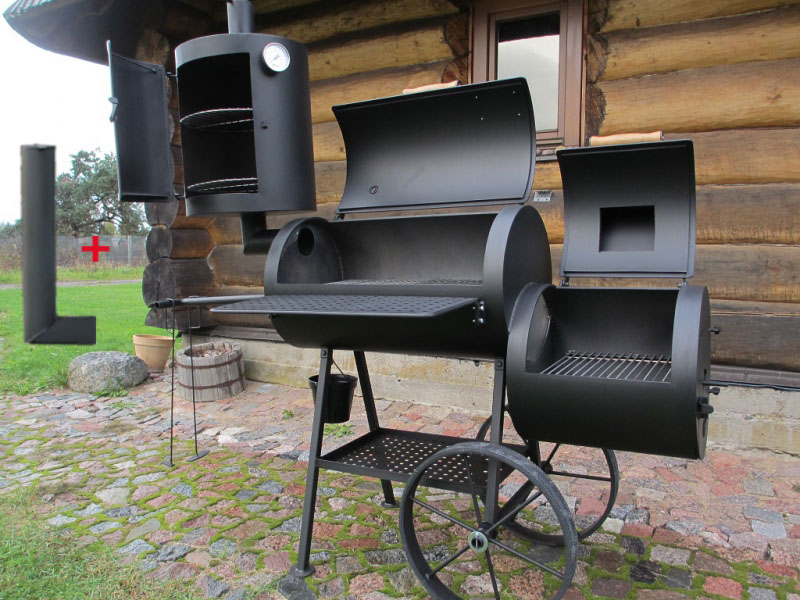 Universal Grill Smoker 16" / 4mm / with smokehouse - 2