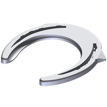HÄSTSKO ALUMINIUM BLACKSMITH KCBAL HIND WIDE TOE ,PAR