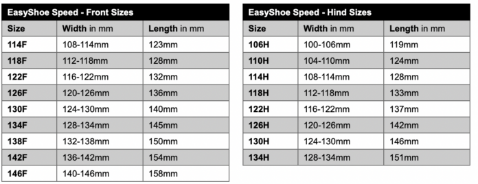 EASYCARE EASYSHOE SPEED BAK PAR - 3