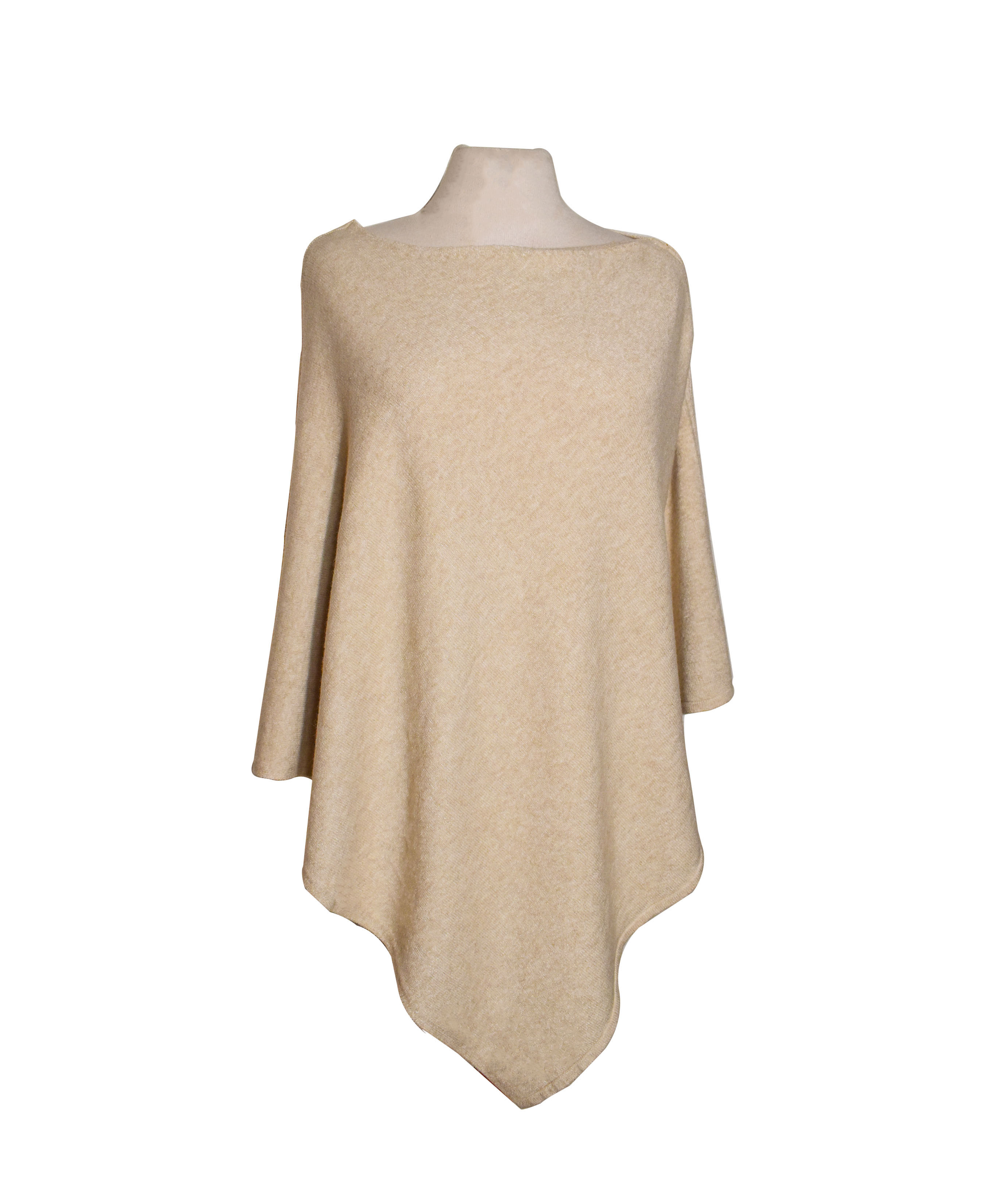 Poncho med cashmere - 5