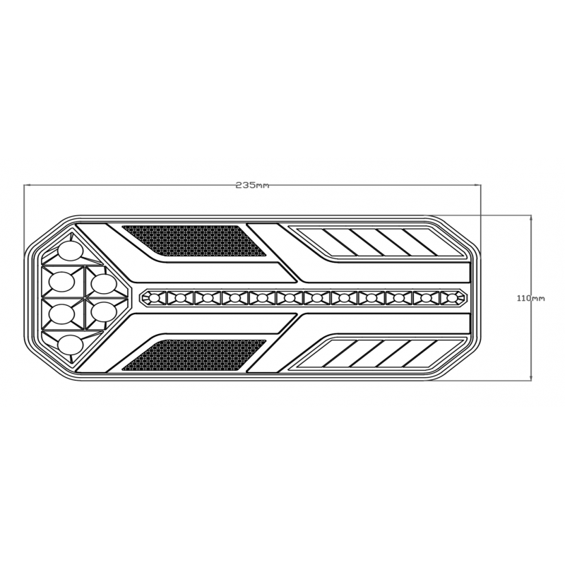 Baklykta LED 7 funktioner NEON - 2