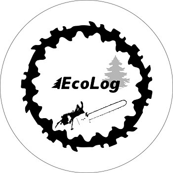 Ecolog spegel med motorsågsmotiv