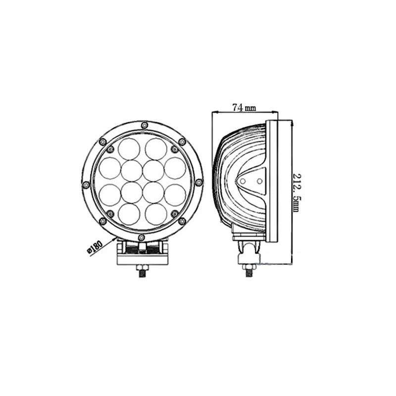 60w LED 7″ Extraljus - 2