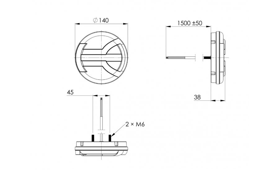 Bakljus Rund LED 4 kammare - 4