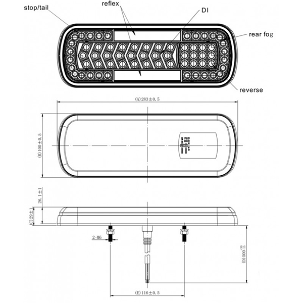 Kombinationsbaklykta LED med dynamisk blinkers - 3