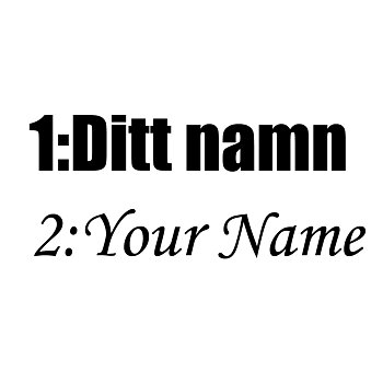 Ditt Namn Dekal