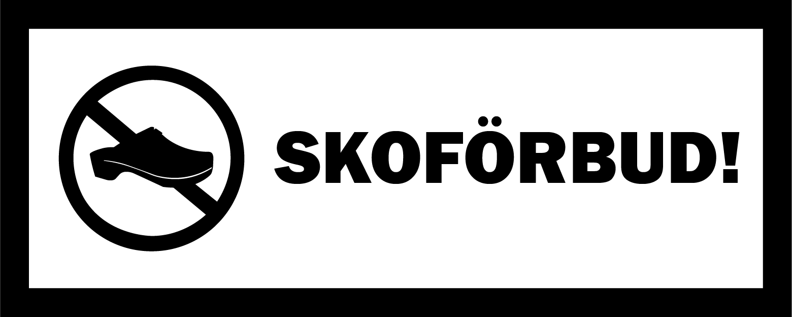 Skoförbud - dekal - 2