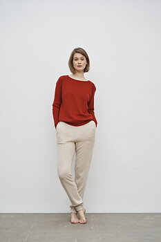 Care by Me, FAITH Cashmere sweater, cherry red