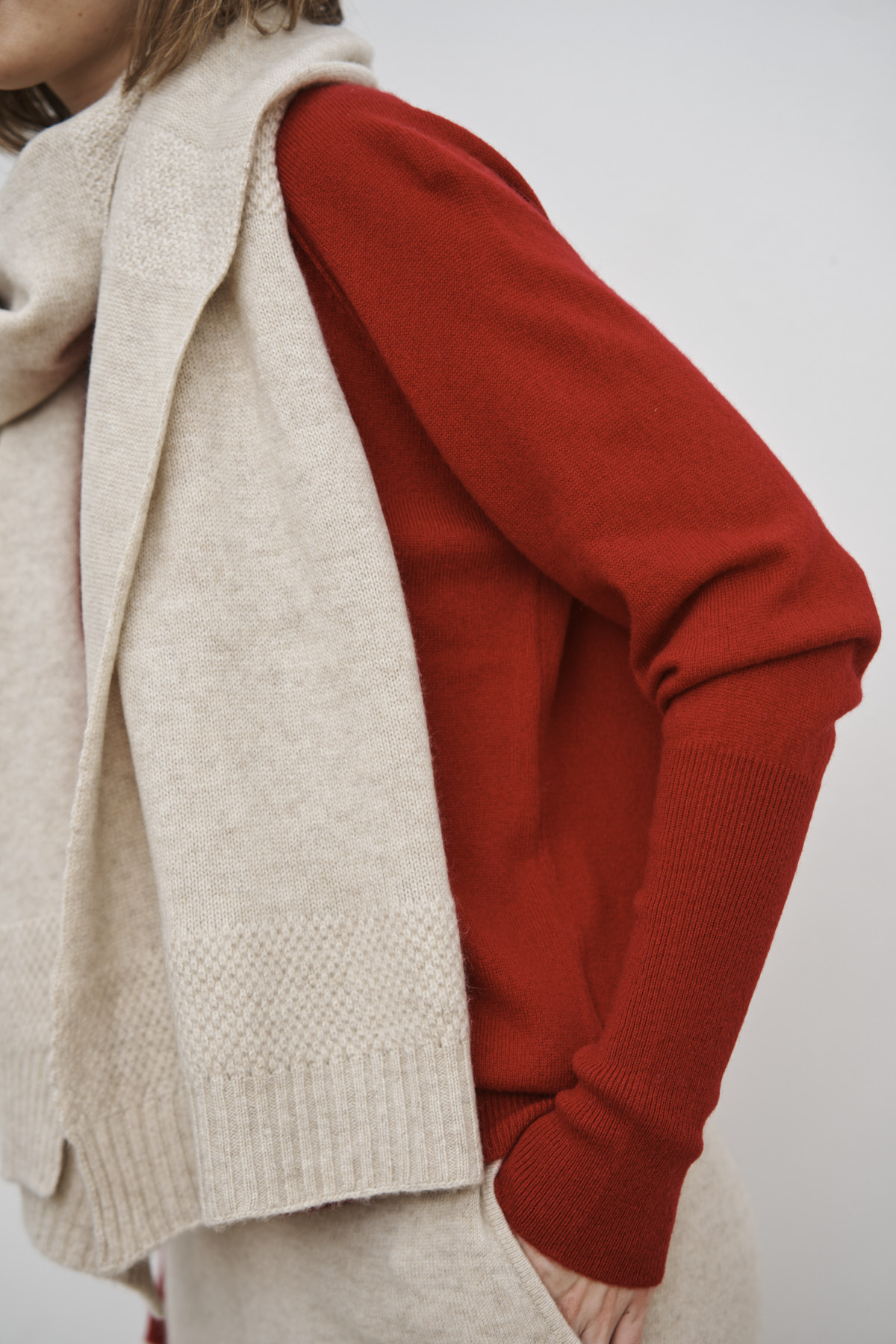 Care by Me, FAITH Cashmere sweater, cherry red - 3