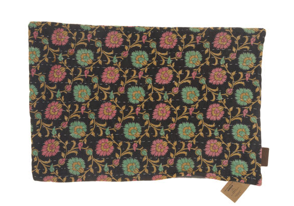 Quote, Sari vintage kudde 60x40, rosa/mint