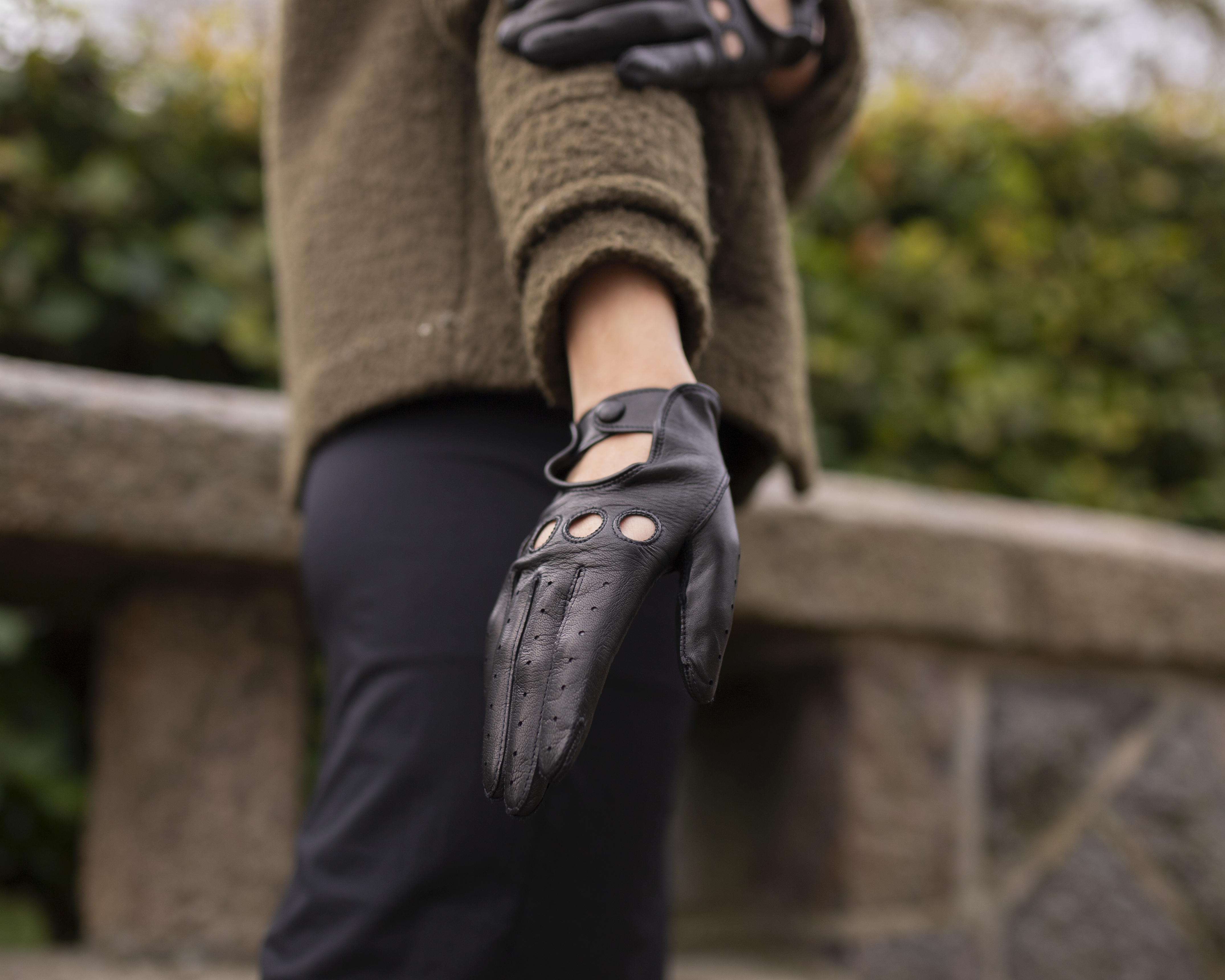 Rhanders Gloves, driving gloves, black - 5