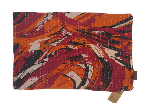 Quote, Sari vintage pude 60x40, rød/orange